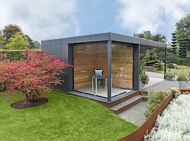 Gartenhaus Gartenlounge mit Büro