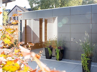 Gartenhaus 3in1: Garage, Sauna, Geräteraum